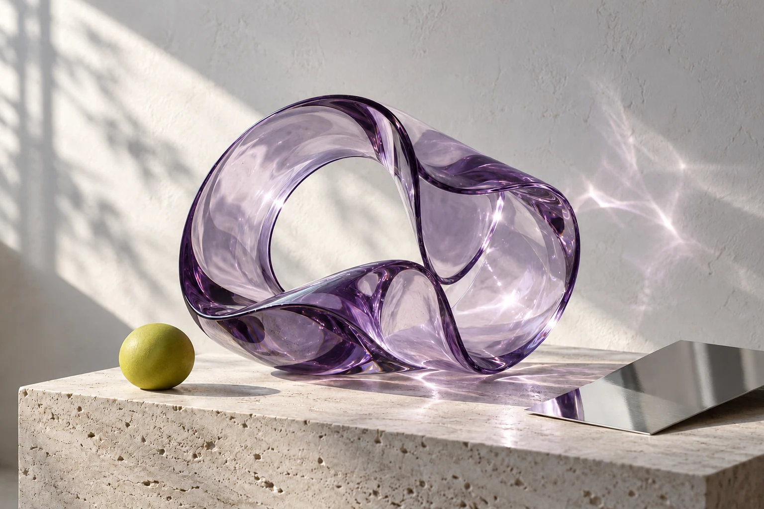 The same glass composition in a cooler editorial color study
